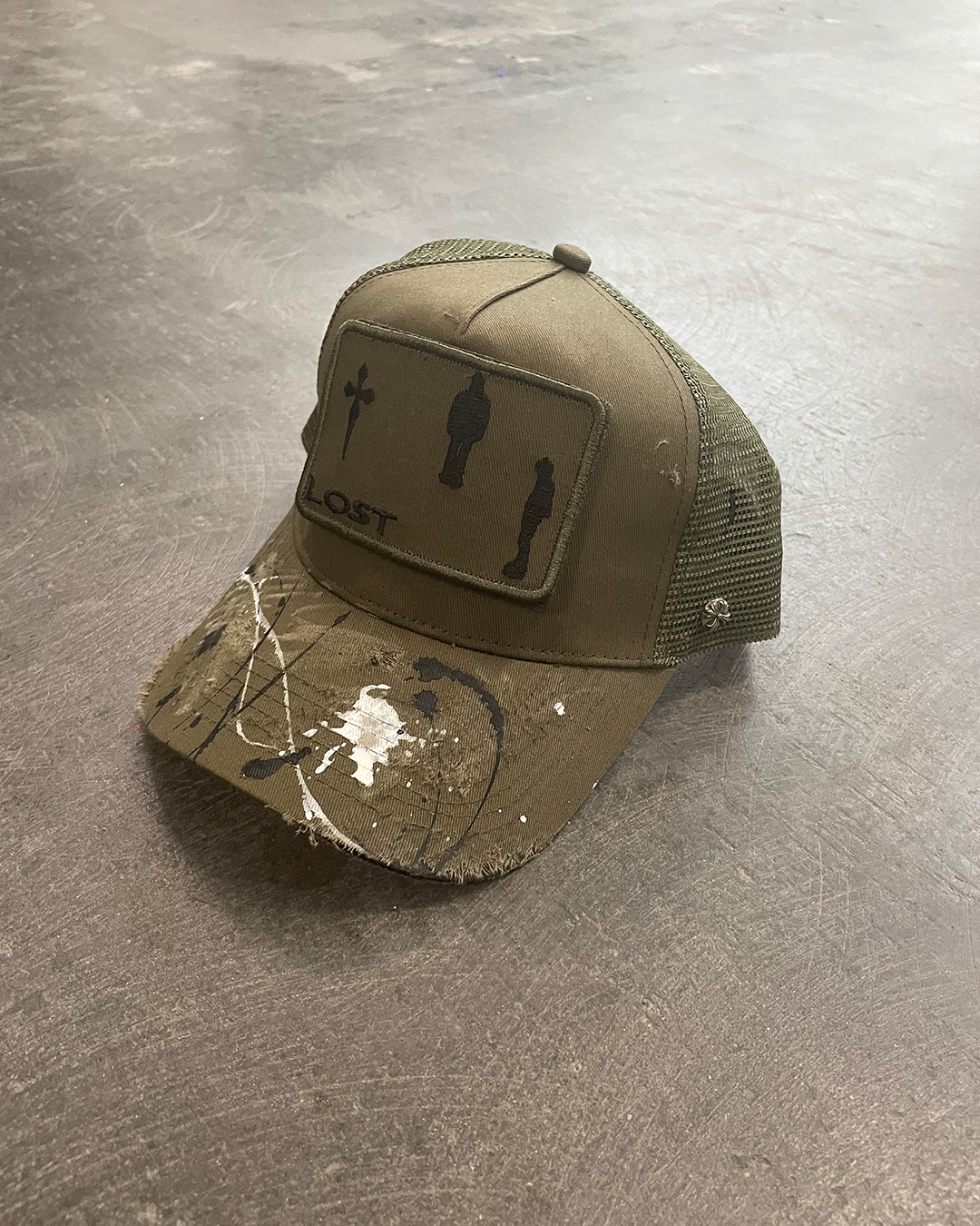 i_001 CAP LOST LOGO OLIVE