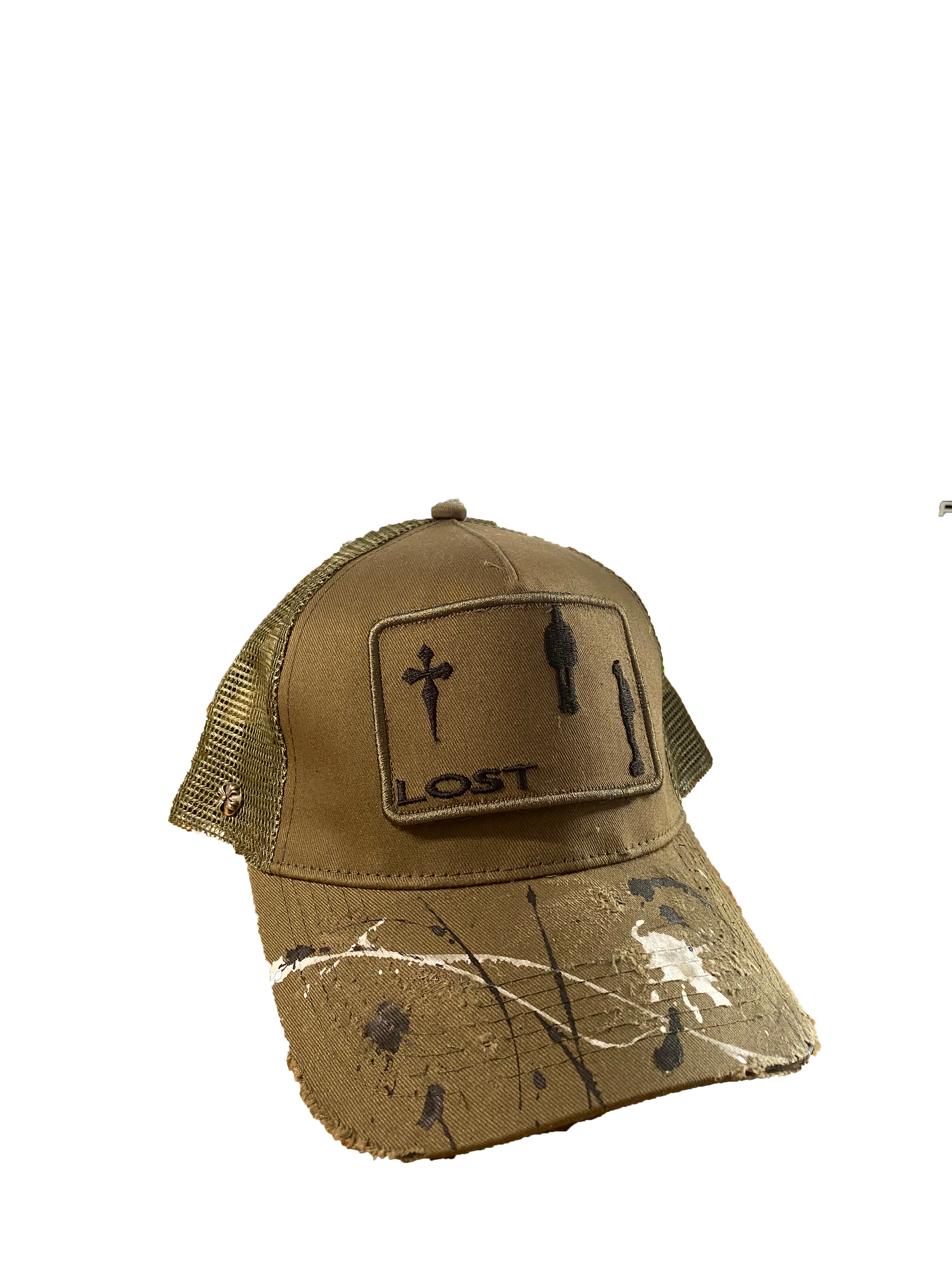 i_001 CAP LOST LOGO OLIVE